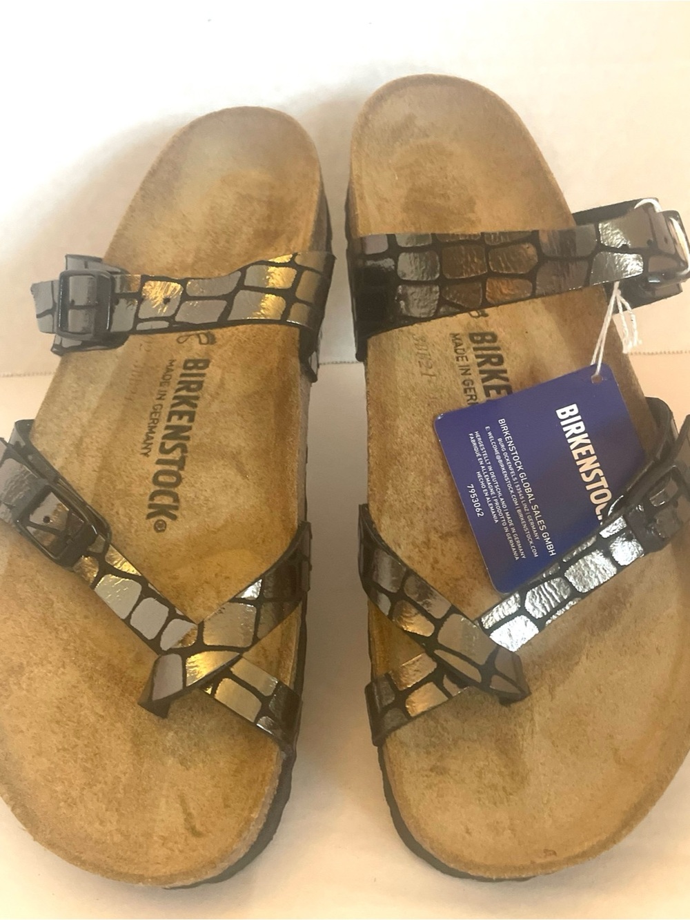 Birkenstock Women's Iridescent Black/Bronze Mayari Sandalst Size 9